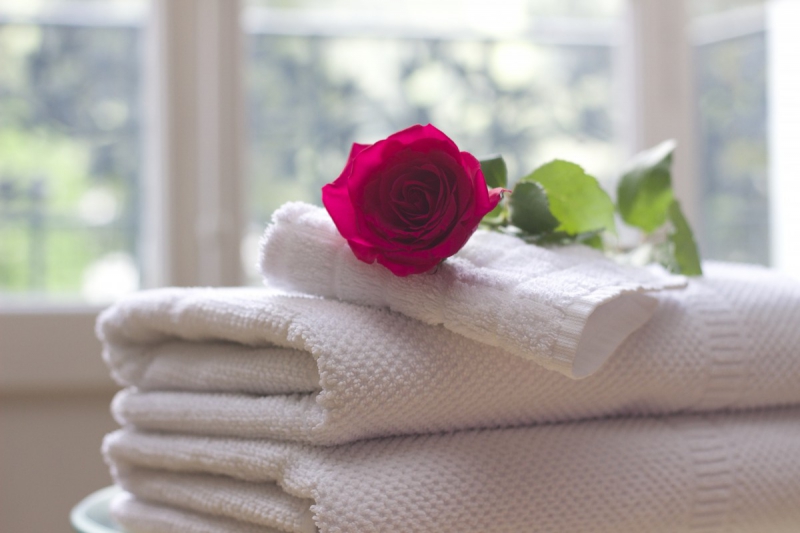 hotel-BRUE AURIAC-min_towel_rose_clean_care_salon_spa_white_bath-731641